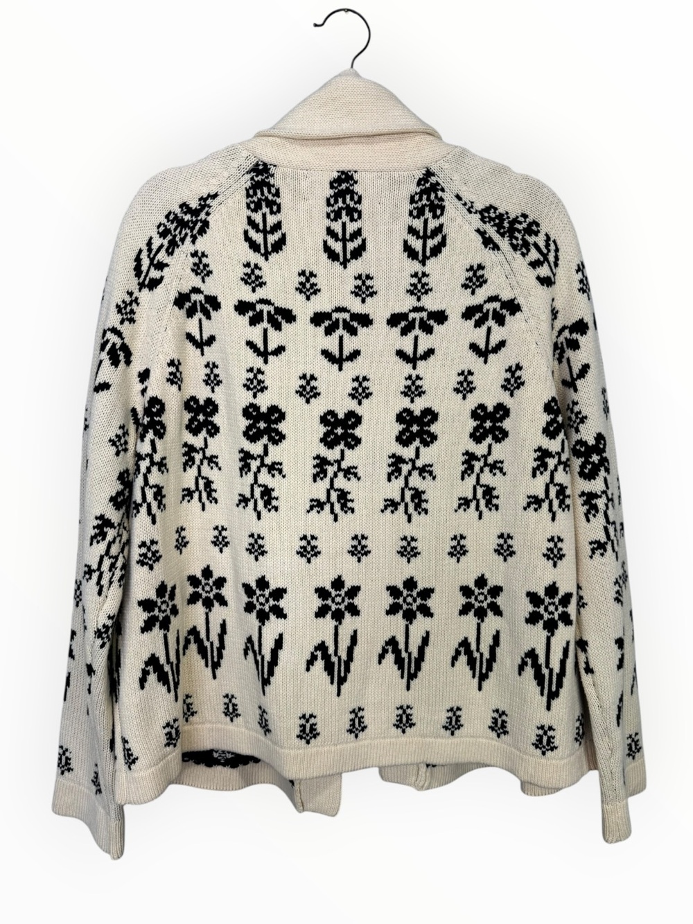 The Great. The Garden Lodge Cardigan Cream and Black Floral Size 2 / Medium - Picture 5 of 10